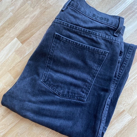 B Sides Plein High Straight Jean in Stil Black sz 28 - Picture 6 of 7